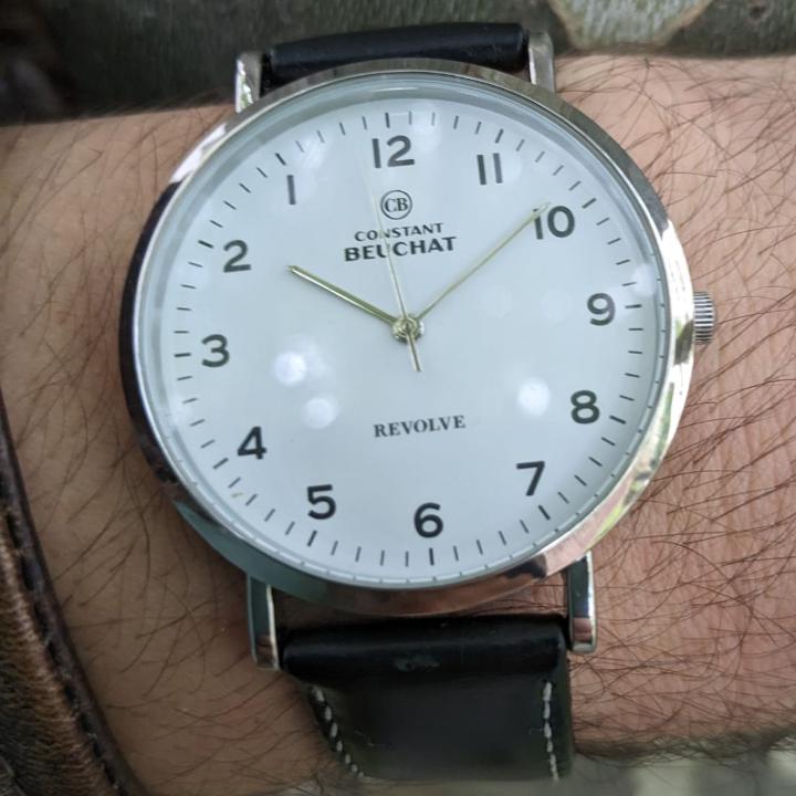 Montre Beuchat Quartz Homme - Cadran Rouge, Bracelet D'Origine, Modèle Diver
